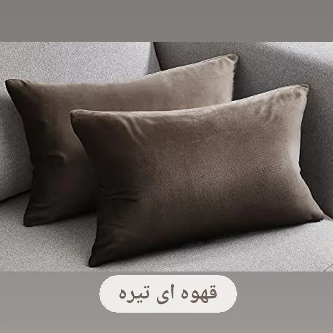 رو بالشتی ملولِی مدل مخمل بسته 2 عددی