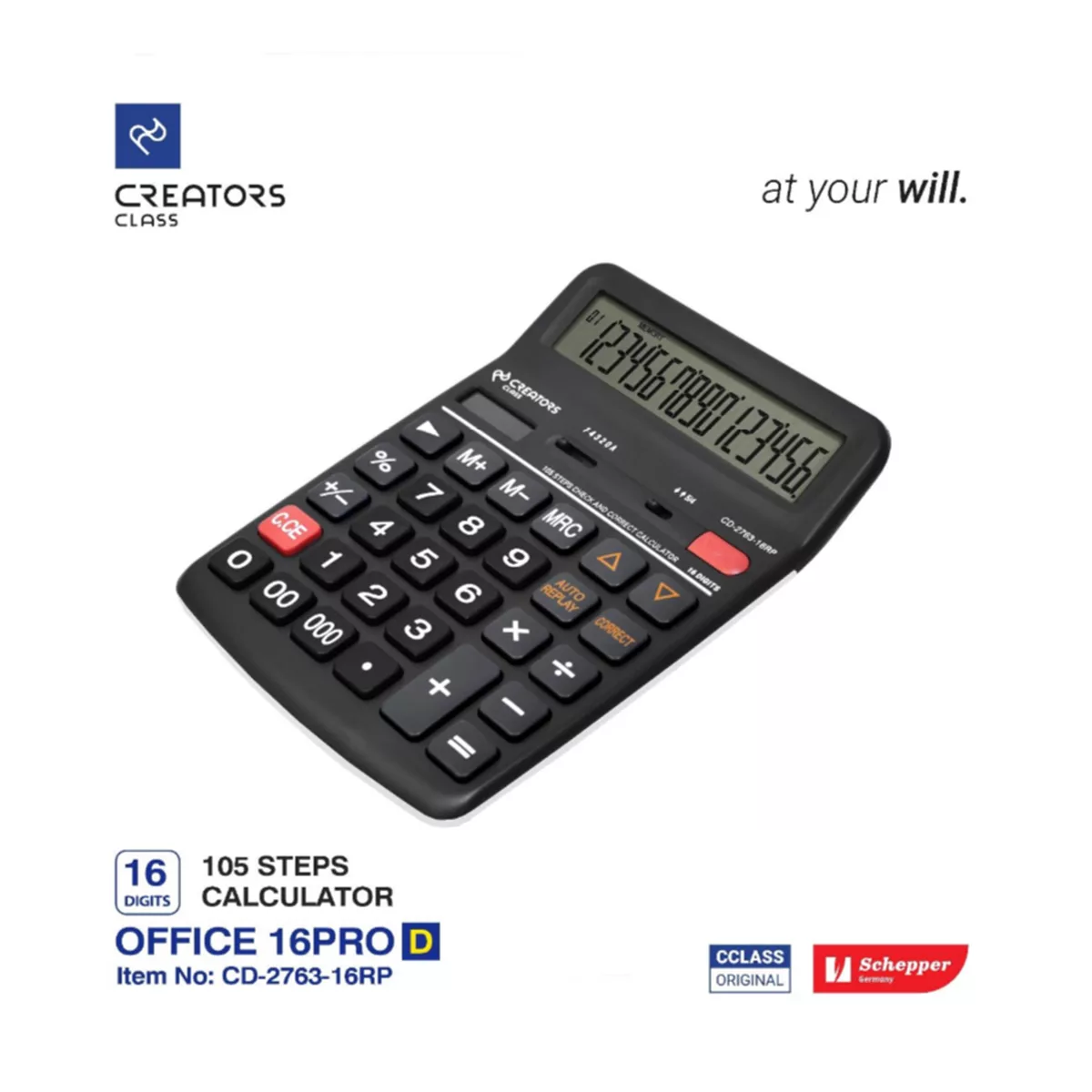 ماشین حساب سی کلاس کریتورز مدل DC-2763-16RP کد 16