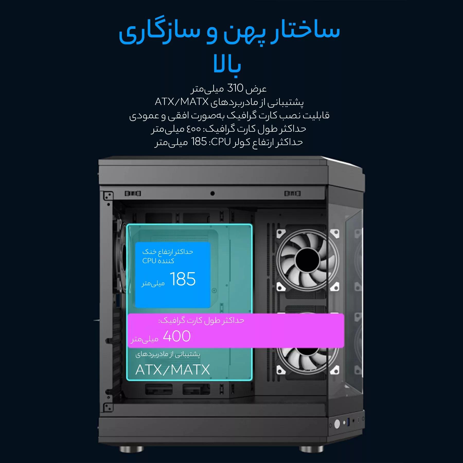 کیس کامپیوتر گیم مکس مدل HYPE