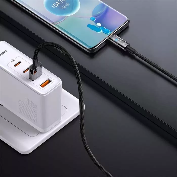 کابل تبدیل USB به USB-C بیسوس مدل Explorer CATS000301 به طول 2 متر