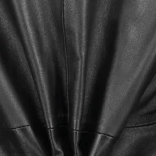 کت چرم زنانه چرم مشهد مدل b0480-001 رنگ مشکی