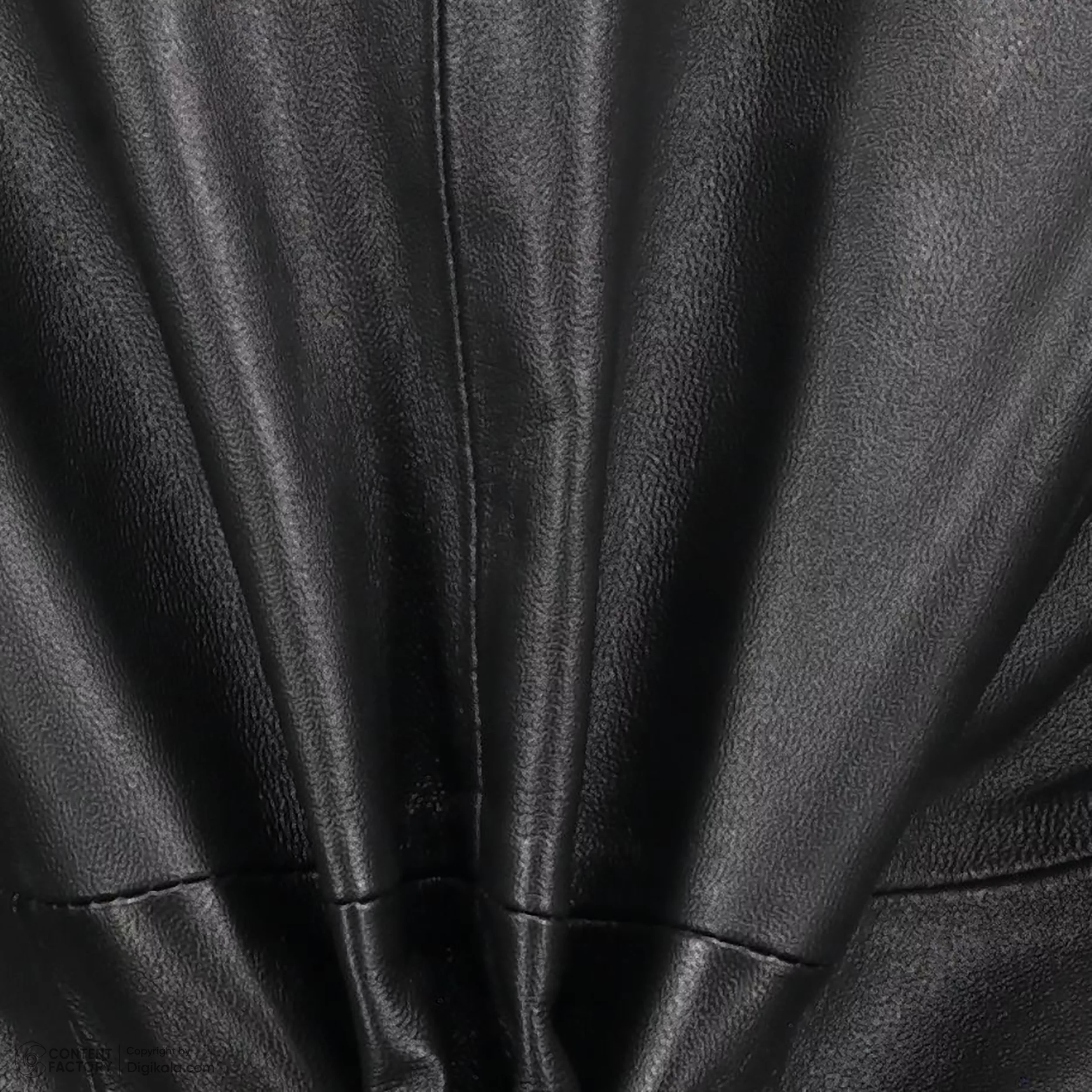 کت چرم زنانه چرم مشهد مدل b0480-001 رنگ مشکی