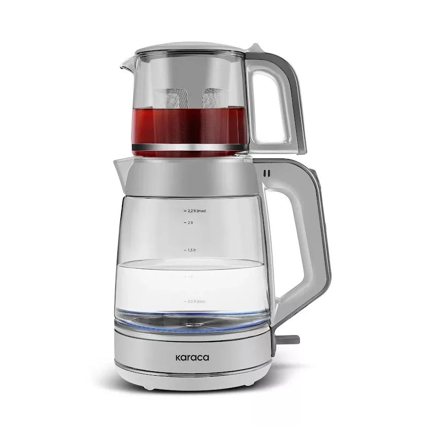 چای ساز روی هم کاراجا مدل Glass Tea XL