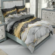 سرویس روتختی طرح سنگ مرمر یک نفره 5 تکه