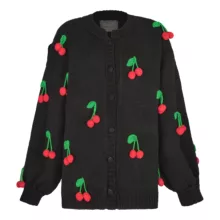 ژاکت زنانه گره استایل مدل Y001 رنگ مشکی