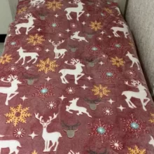 پتو مسافرتی 1 نفر مدل گوزن زمستانی سایز 150x200 سانتیمتر