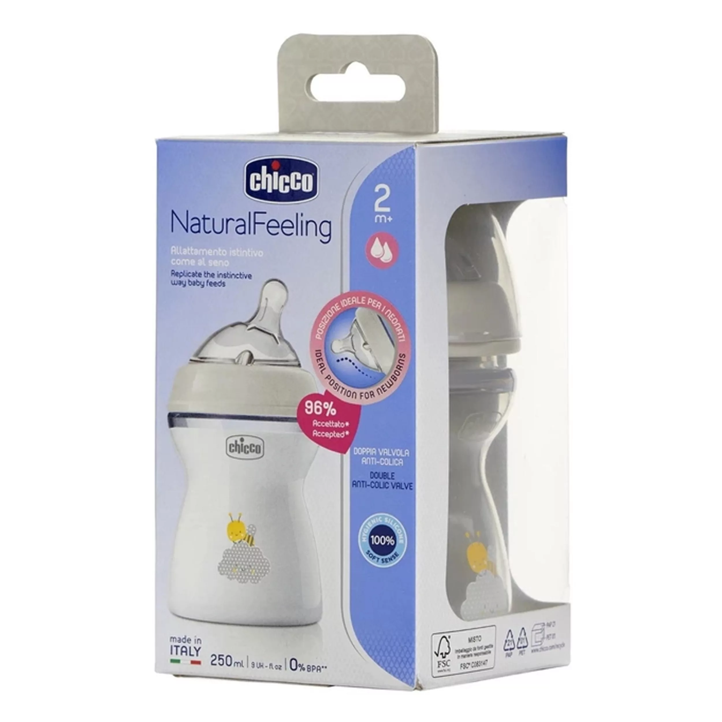 شیشه شیر چیکو مدل C81323.30 گنجایش 250 میلی لیتر