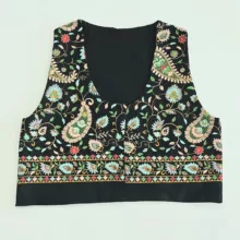 جلیقه زنانه مدل لینن سوزن دوزی کد ۰۲۸