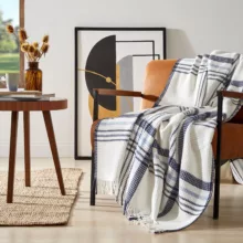 پتو 2 نفر ازدیلک مدل Scotch Mavi Battaniye سایز 220x180 سانتی‌متر