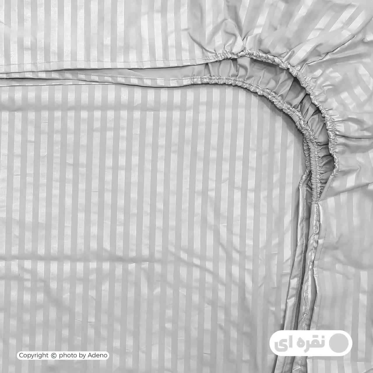 ملحفه آدنو مدل راه راه کد MB01 یک نفره سایز 90x200 سانتی متر