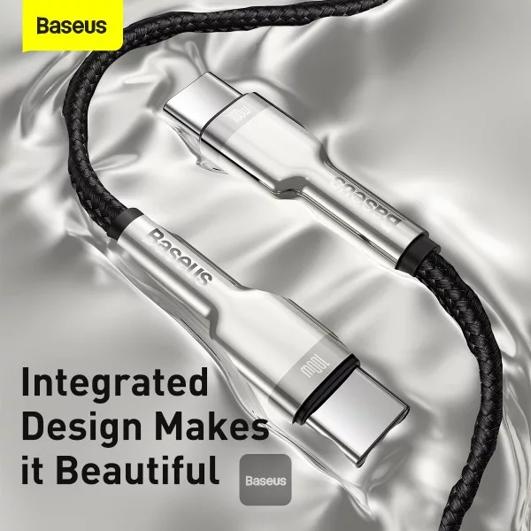 کابل تبدیل USB-C باسئوس مدل Cafule Series Metal Data Cable (100W) طول 1 متر