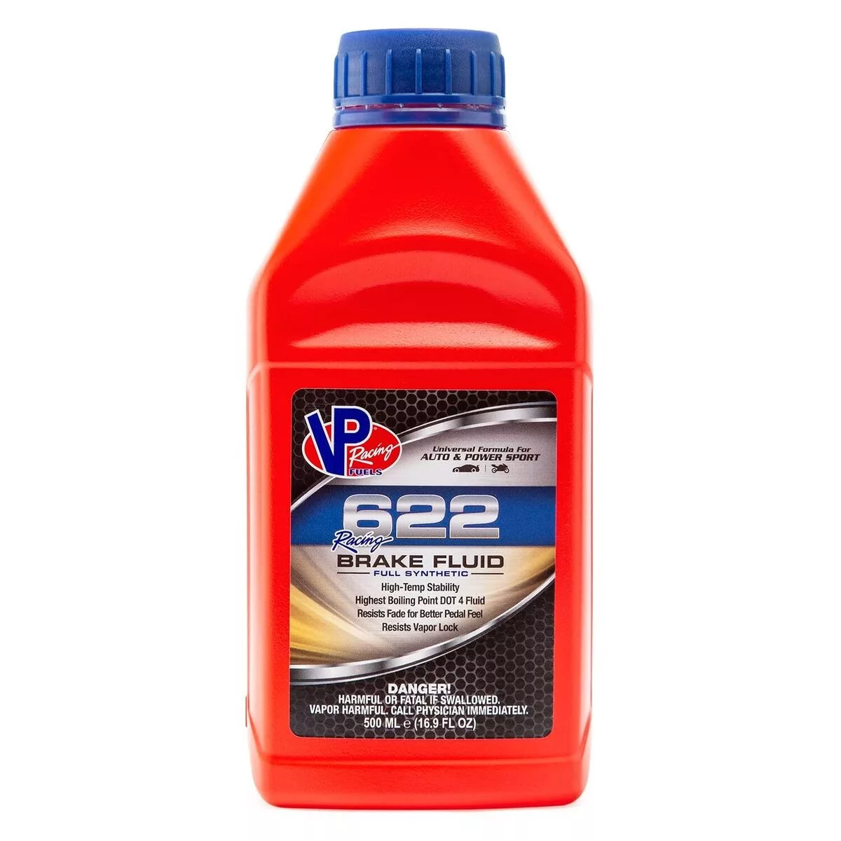 روغن ترمز وی پی ریسینگ طرح Brake fluid مدل 622 کد vp6 حجم 500 میلی لیتر