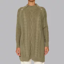 پلیور یقه ایستاده زنانه مدل 711388675 طرح ترندیول