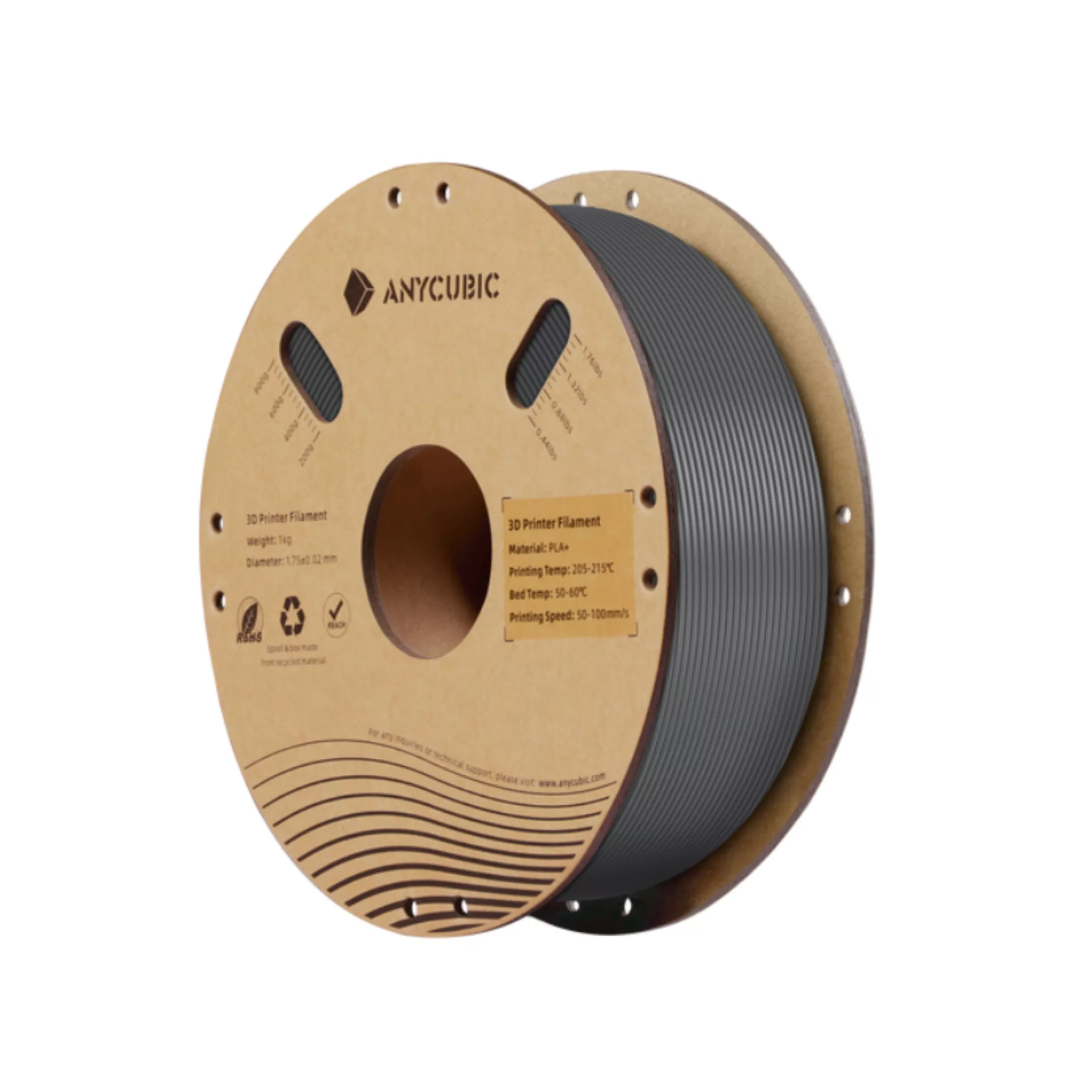 فیلامنت پرینتر سه بعدی انیکیوبیک مدل PLA+ قطر 1.75 میلی متر وزن یک کیلوگرم