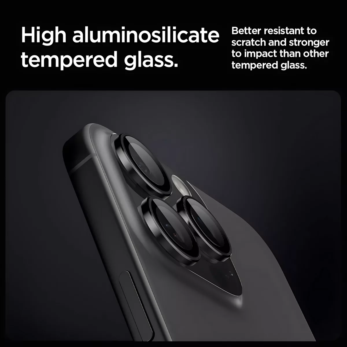 محافظ لنز دوربین شیشهای اسپیگن مدل Optik Pro مناسب برای گوشی موبایل اپل iPhone 16 Pro