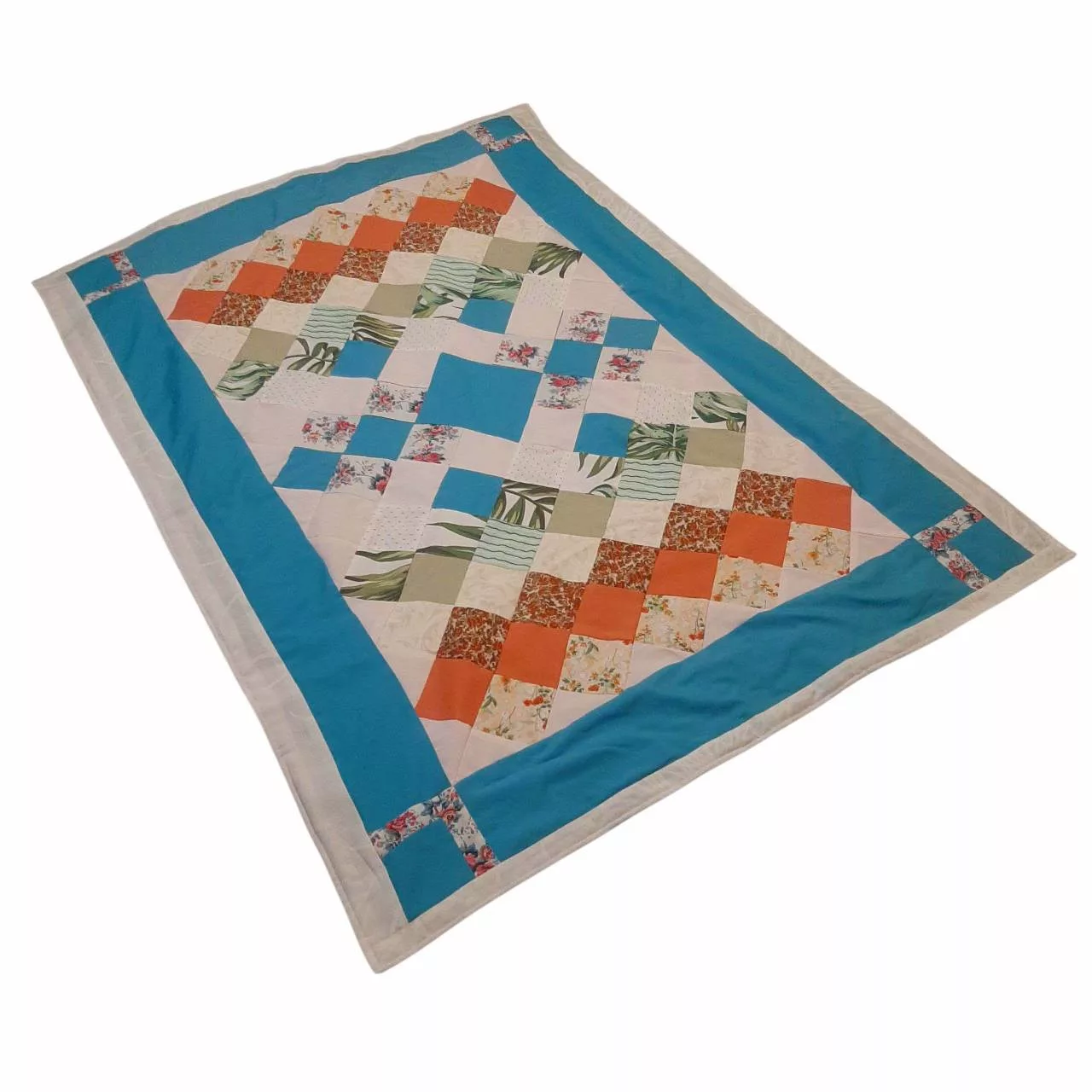 روتختی یک نفره مدل چهل تکه دست دوز سایز 175x125 سانتیمتر