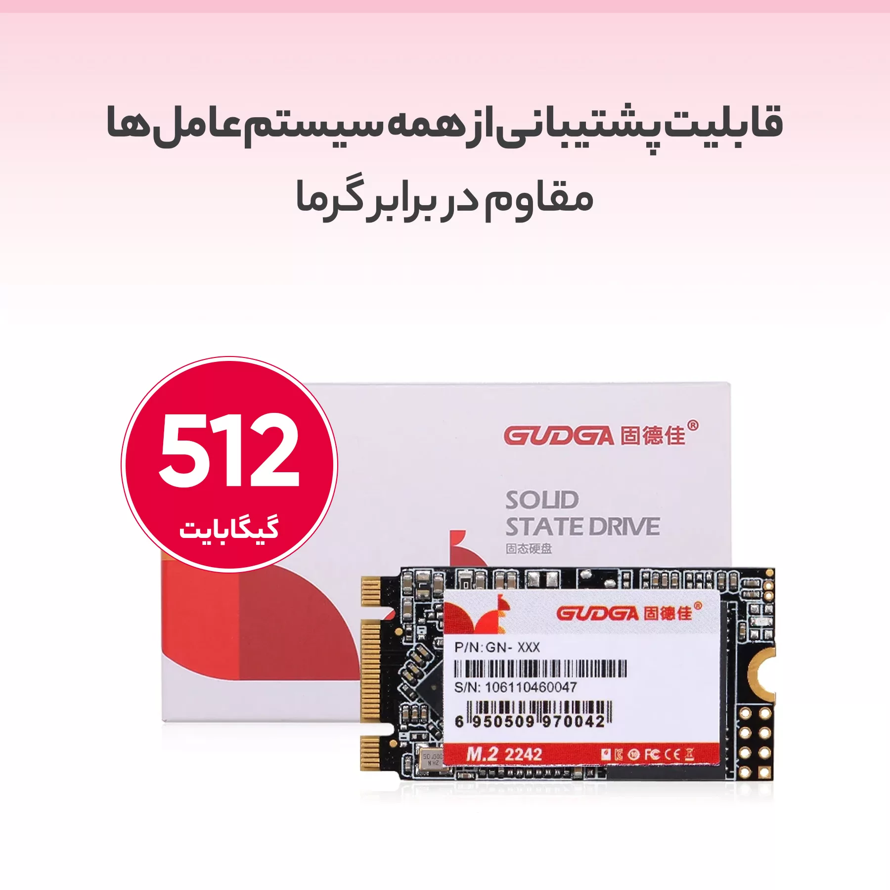 اس اس دی اینترنال گودگا مدل M.2_2242 ظرفیت 512 گیگابایت