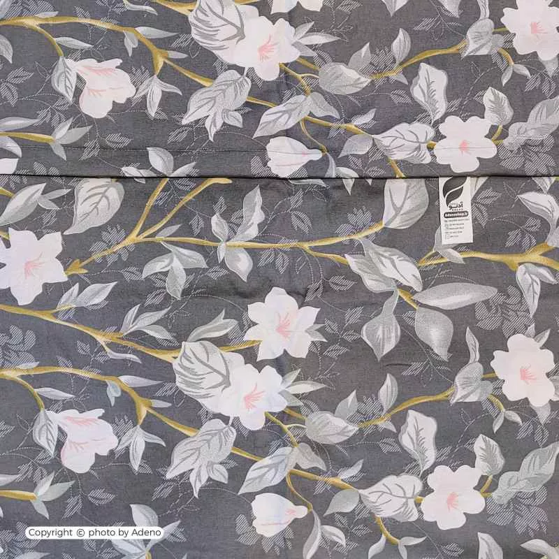 ملحفه نخی آدنو مدل سها کد IR206 یک نفره سایز 140x240 سانتی متر