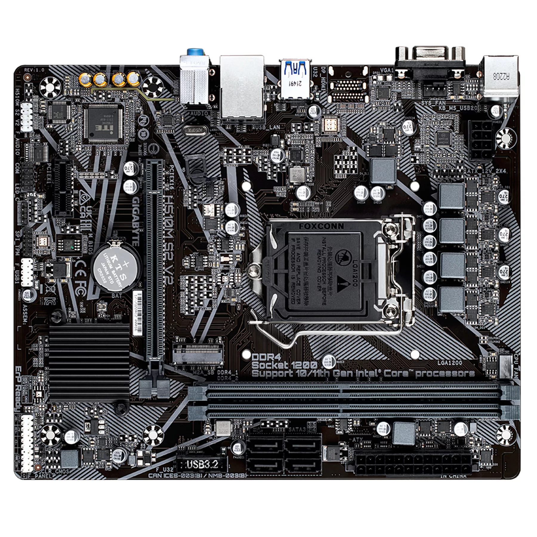 مادربرد گیگابایت مدل H510M S2 V2 rev. 1.0