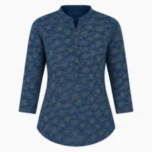 تونیک آستین بلند زنانه کد 7825 رنگ سرمه‌ای