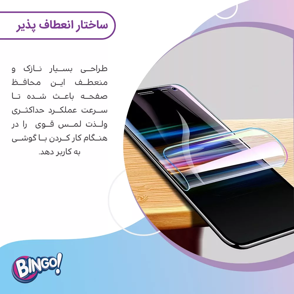 محافظ صفحه نمایش شفاف بینگو مدل Tough مناسب برای گوشی موبایل شیائومی Poco X6 Proبه همراه محافظ پشت گوشی