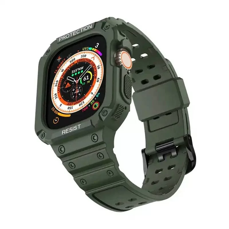 بند مدل Protection Resist G-Shock مناسب برای اپل واچ سایز 42 , 44 , 45 میلی متری