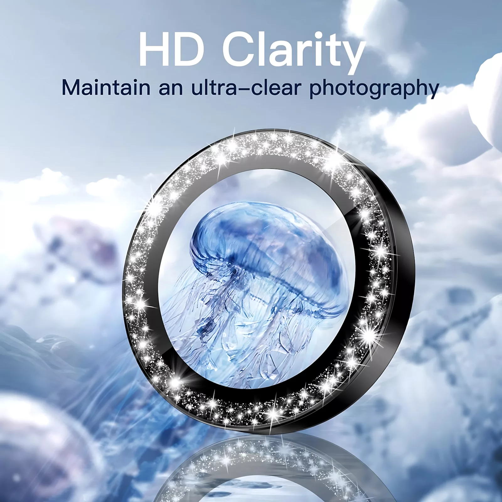 محافظ لنز دوربین چلیپا مدل Luminous مناسب برای گوشی موبایل اپل iPhone 14 Pro / 14 Pro Max