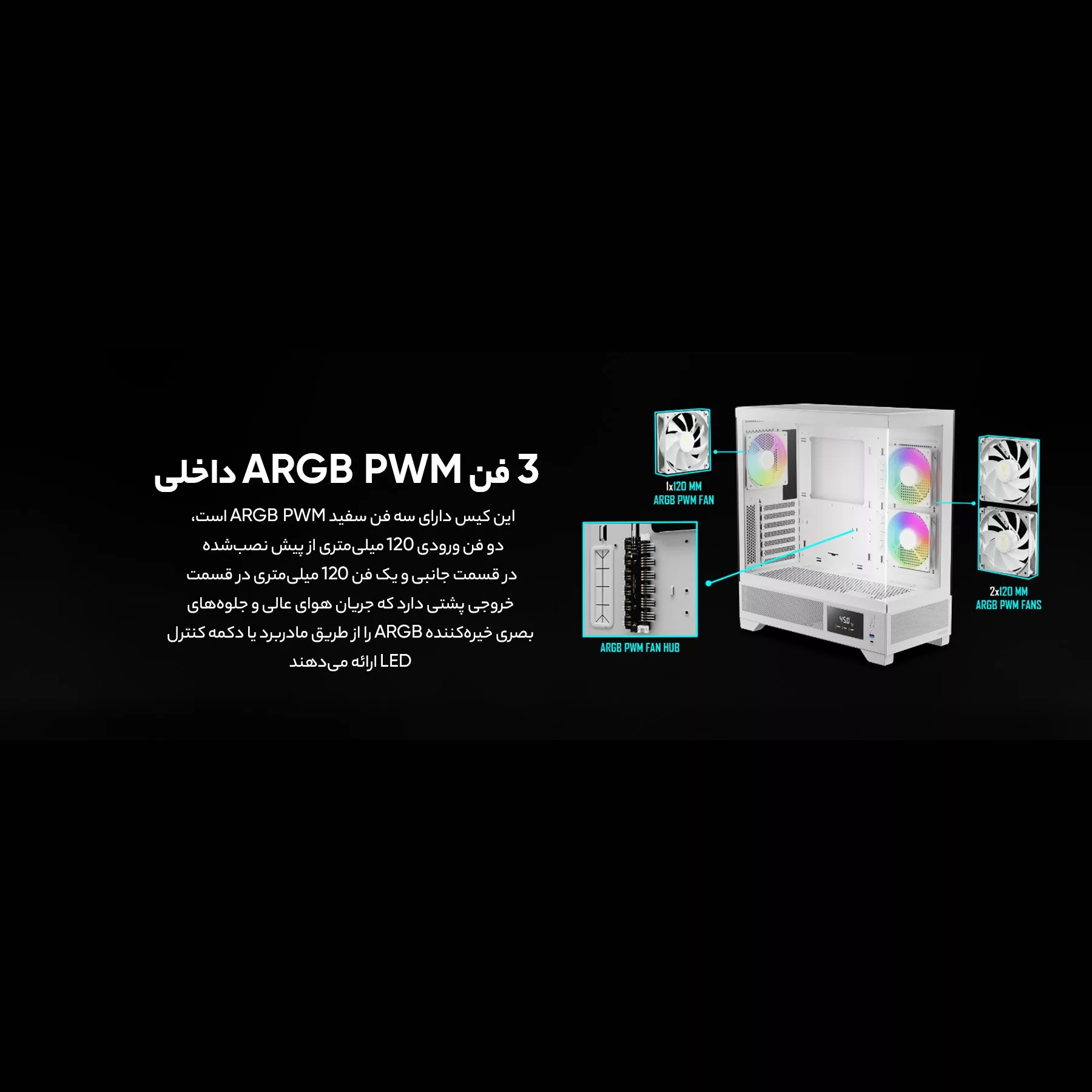 کیس کامپیوتر گیم دیاس مدل ATLAS M1 WH