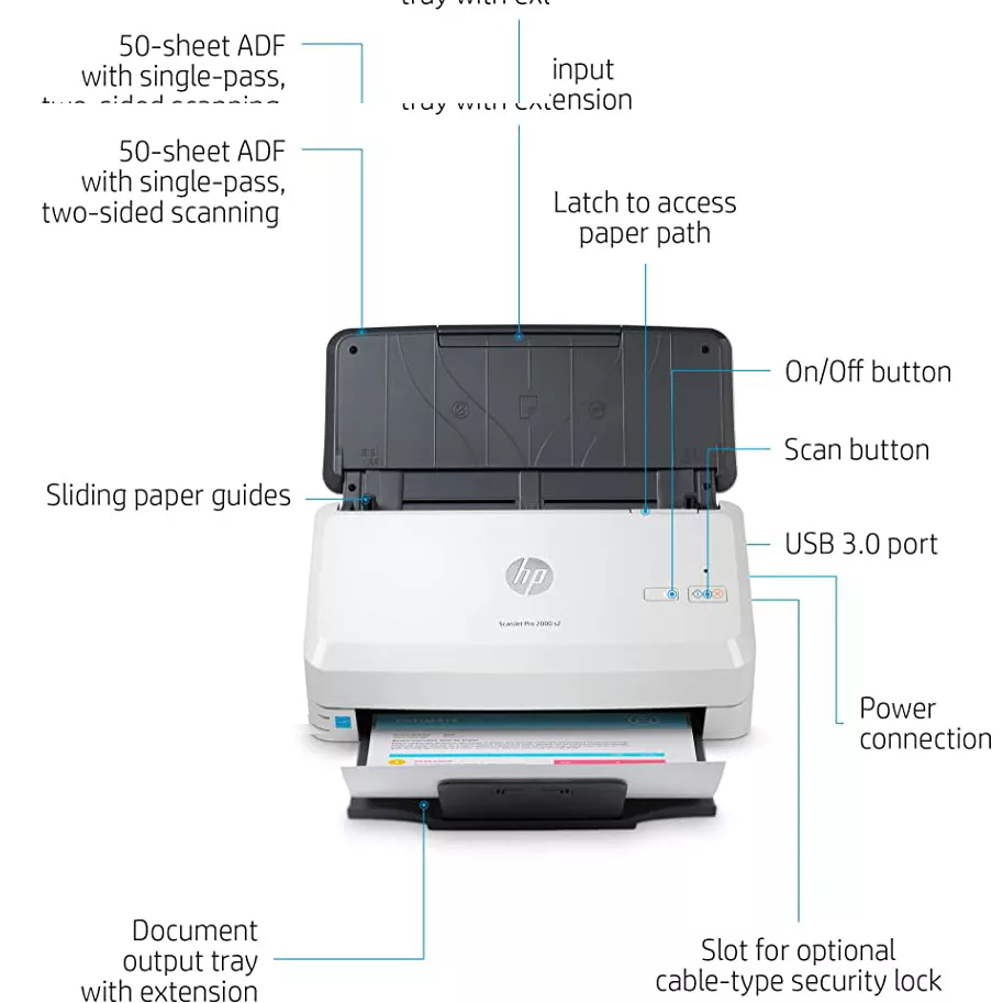 اسکنر اچپی مدل ScanJet Pro 2000 s2