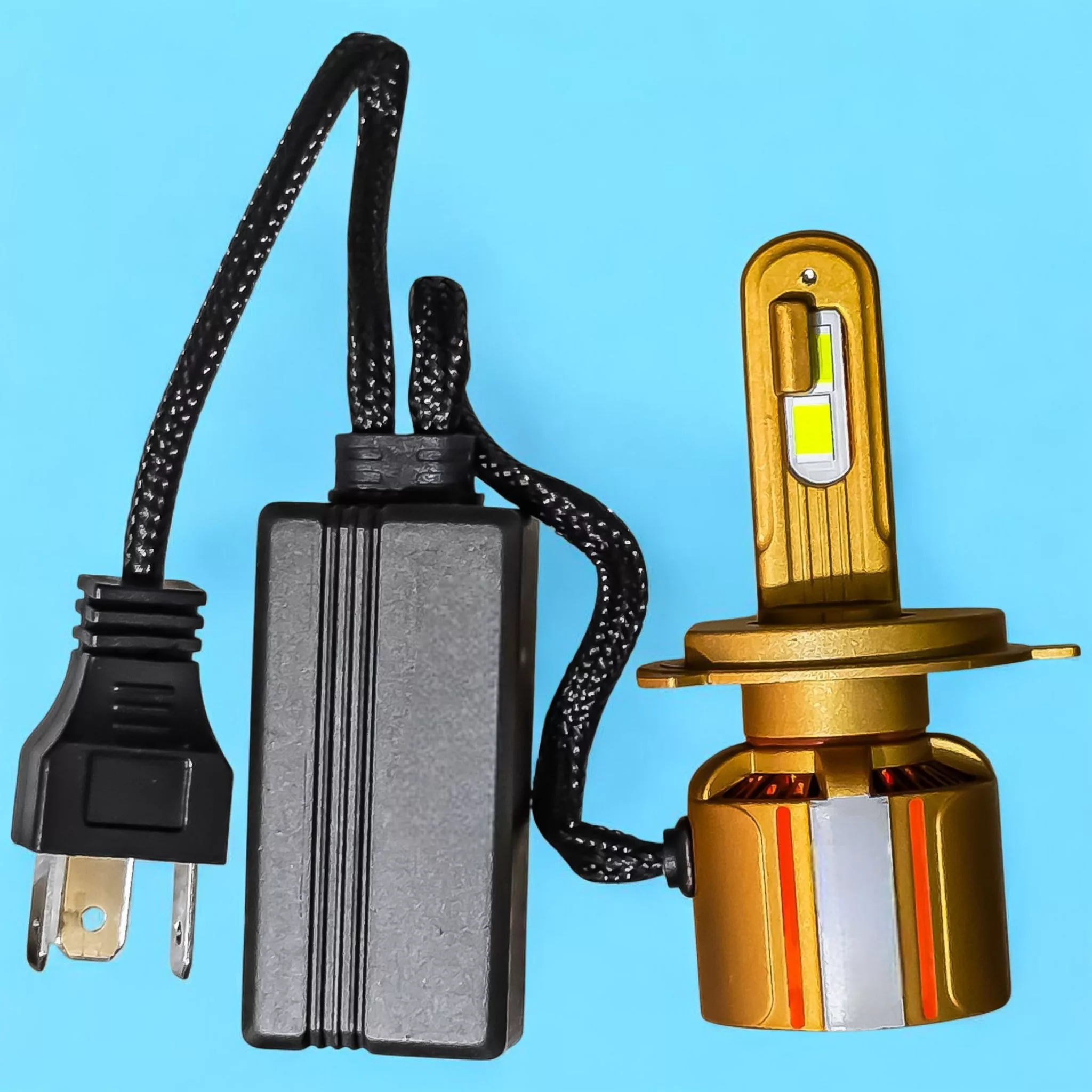 لامپ نور پایین و نور بالا چراغ جلو تک حالته بست یدک مدل یخی کد X19 با پایه H4 مناسب برای پژو 405 بسته ۲ عددی