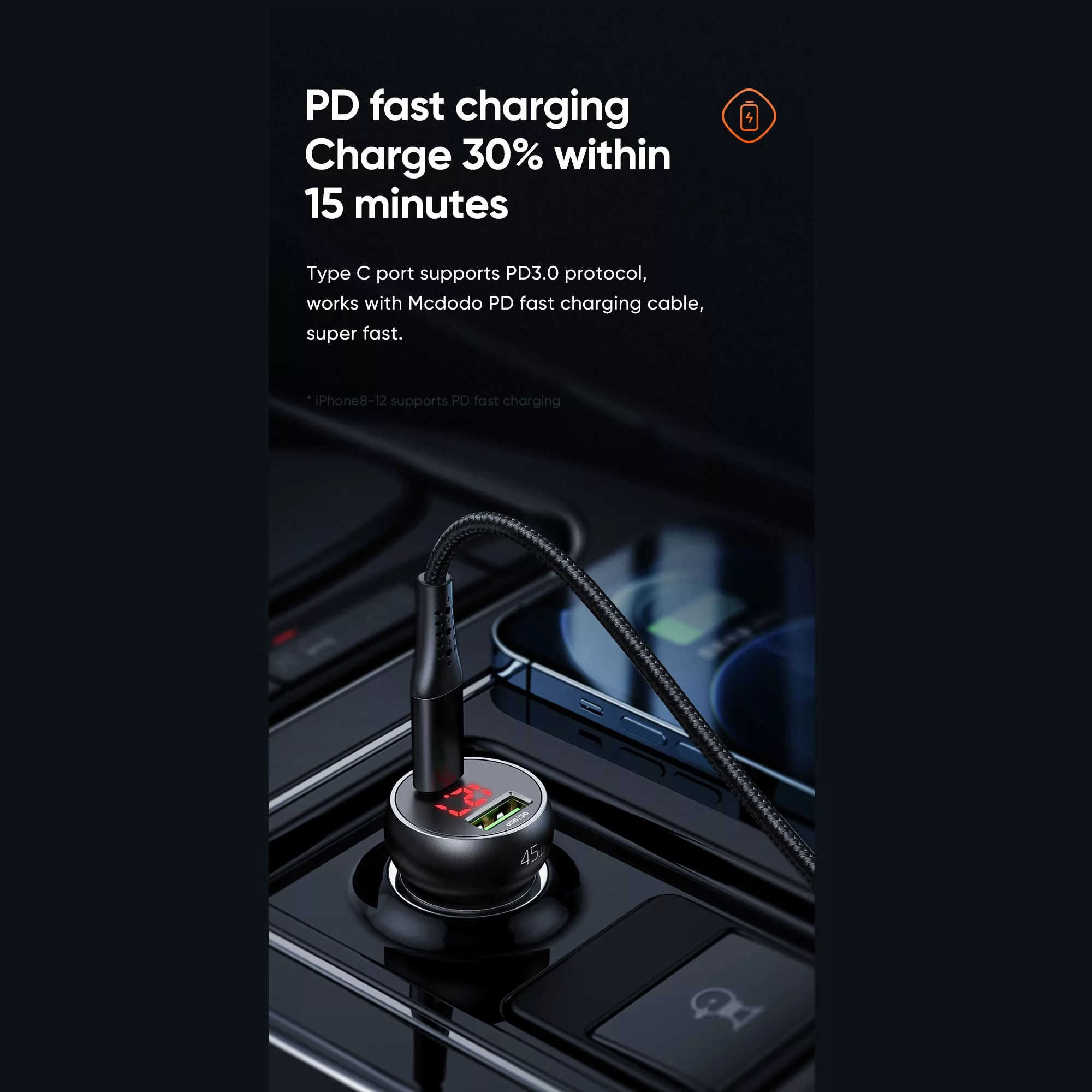 شارژر فندکی مک دودو مدل CC7030-45W