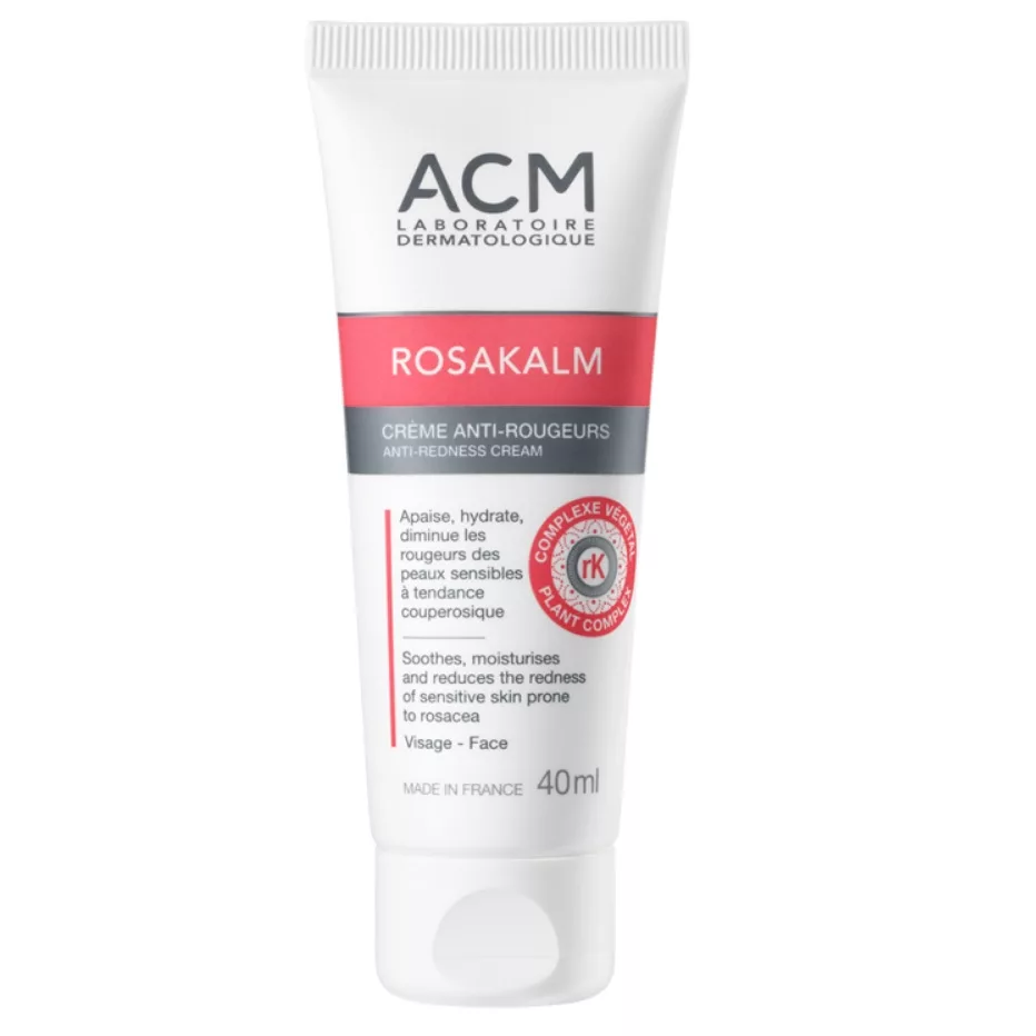 کرم ضد التهاب و ضد قرمزی صورت و گردن ای سی ام مدل Rosakalm مناسب برای پوست های حساس حجم 40 میلی لیتر