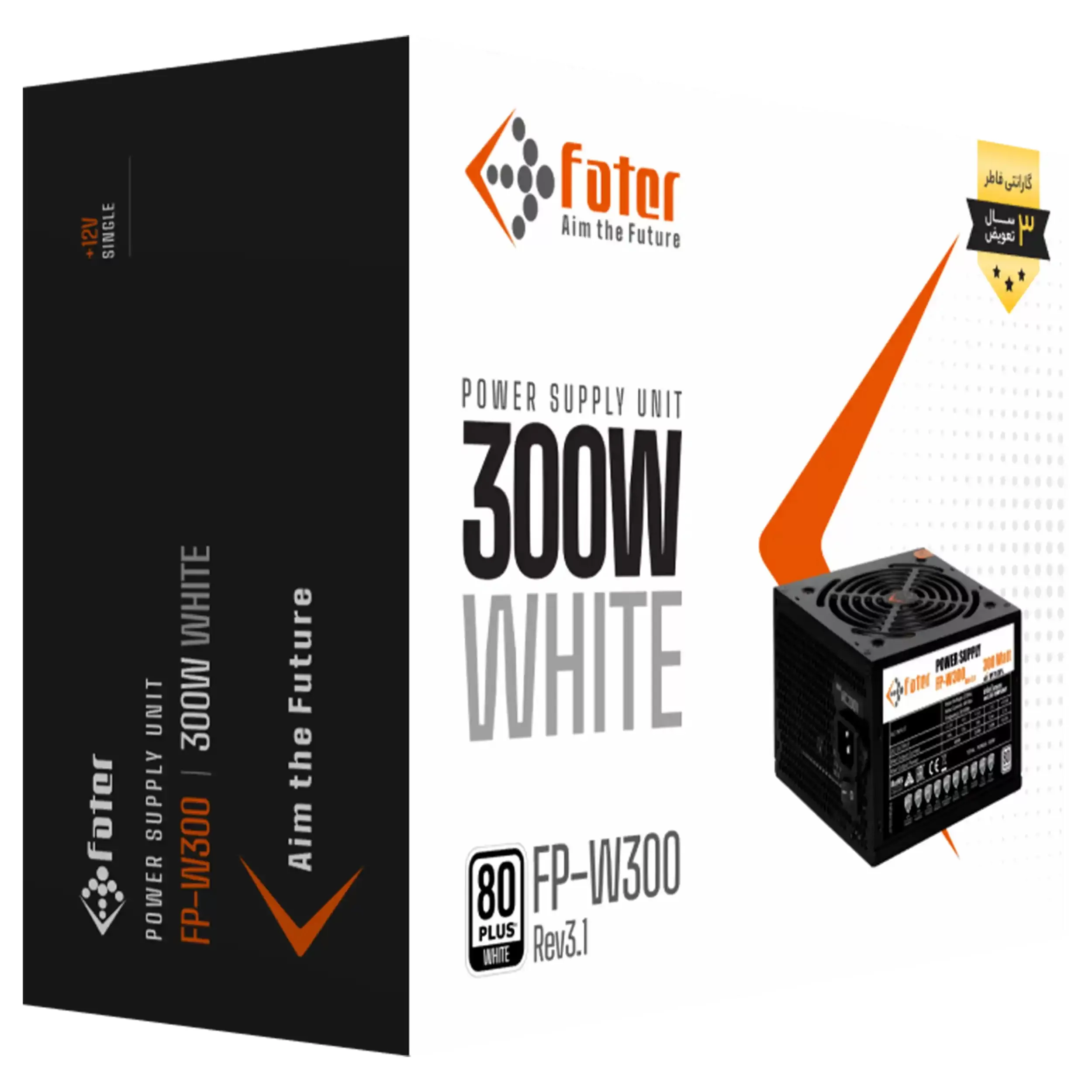 منبع تغذیه کامپیوتر 300 وات فاطر مدل FP-W300 80Plus 300W