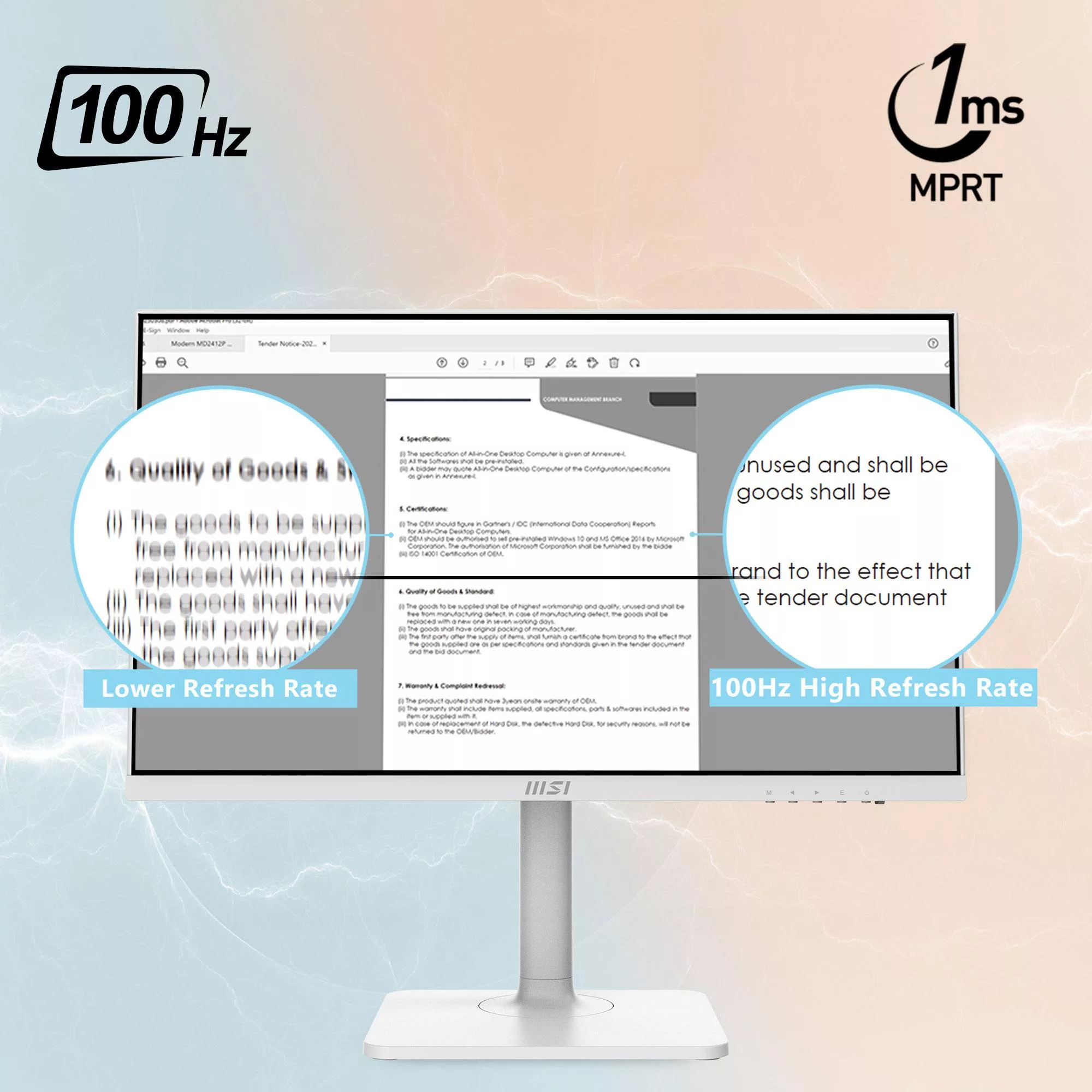 مانیتور 23.8 اینچ ام اس آی مدل Modern MD2412PW