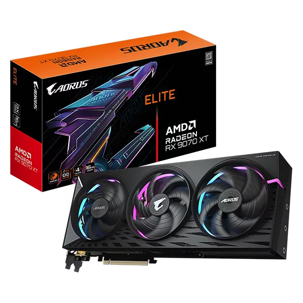 کارت گرافیک گیگابایت آروس مدل Radeon RX 9070 XT ELITE OC 16G