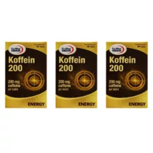 قرص کافئین یوروویتال 200 میلی گرم سه بسته 60 عددی