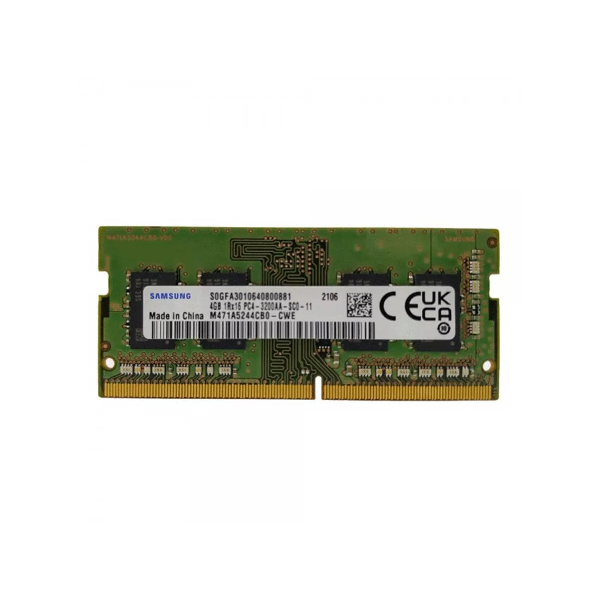 رم لپ تاپ DDR4 تک کاناله 3200 مگاهرتز CL19 سامسونگ مدل SODIMM ظرفیت 4 گیگابایت