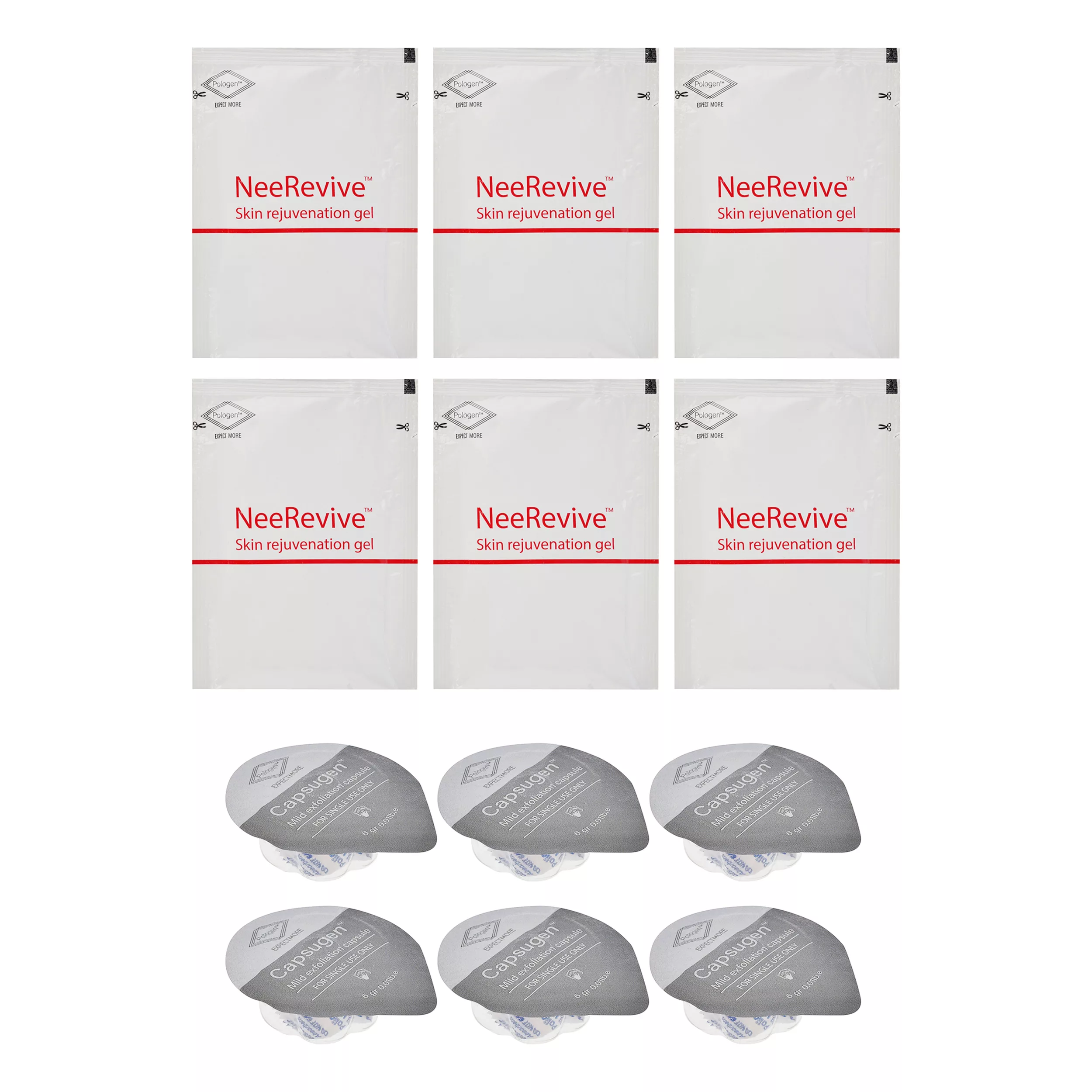 ژل ترمیم‌کننده صورت پولوژن مدل NeeRevive مناسب برای انواع پوست حجم 20 میلی‌لیتر بسته 12 عددی