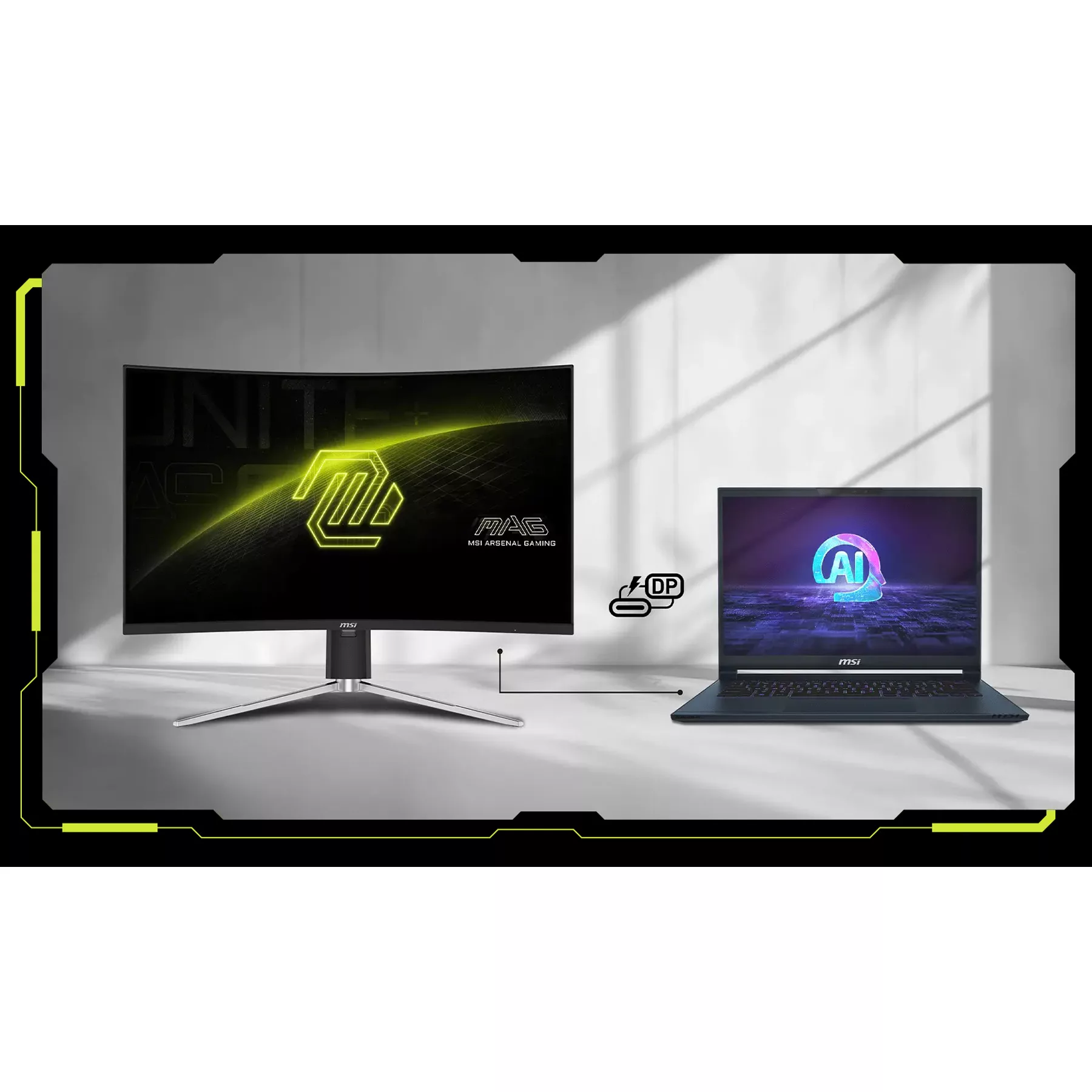 مانیتور خمیده گیمینگ 32 اینچ ام اس آی مدل MAG 325CQRXF E2