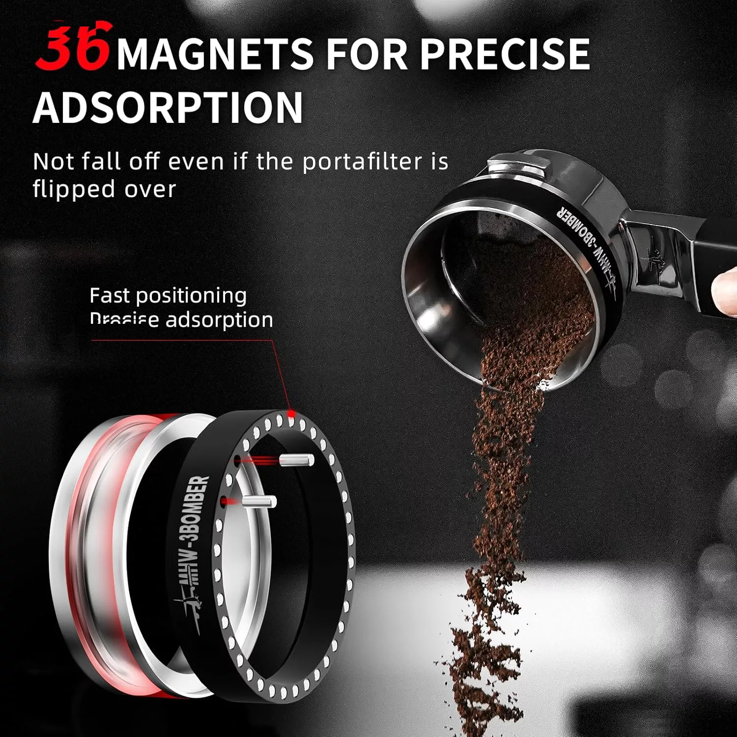 فانل اسپرسوساز ام اچ دبلیو تری بمبر مدل YU Series Magnetic Dosing Ring