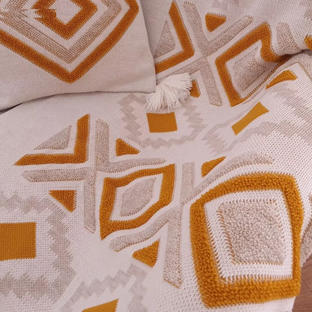 شال مبل و تخت مدل پانچدوزی سایز 142×175 سانتیمتر