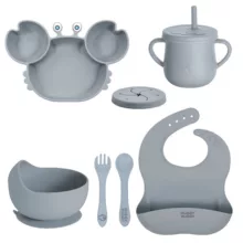 سرویس غذا خوری 8 پارچه کودک هاگی باگی مدل سیلیکونی