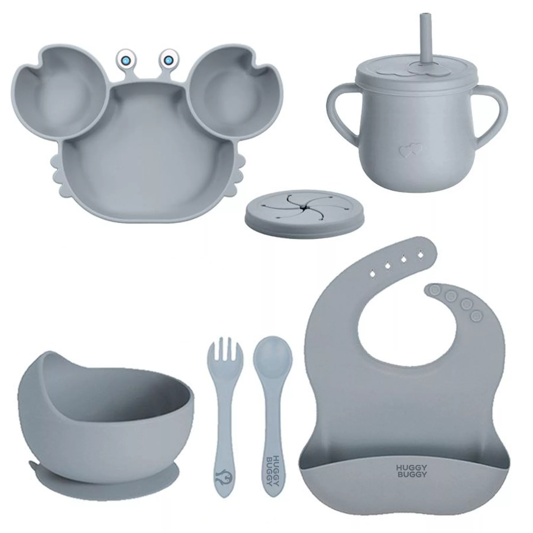 سرویس غذا خوری 8 پارچه کودک هاگی باگی مدل سیلیکونی