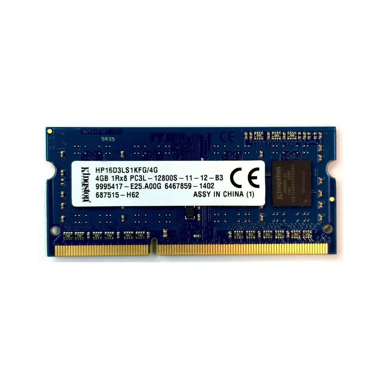 رم لپ تاپ DDR3L تک کاناله 1600 مگاهرتز CL11 کینگستون مدل HP-16D3LS1KFG-PC3L 12800S ظرفیت 4 گیگابایت