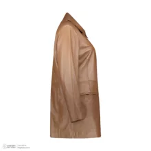 کت چرم زنانه چرم مشهد مدل b0480-014 رنگ شکلاتی