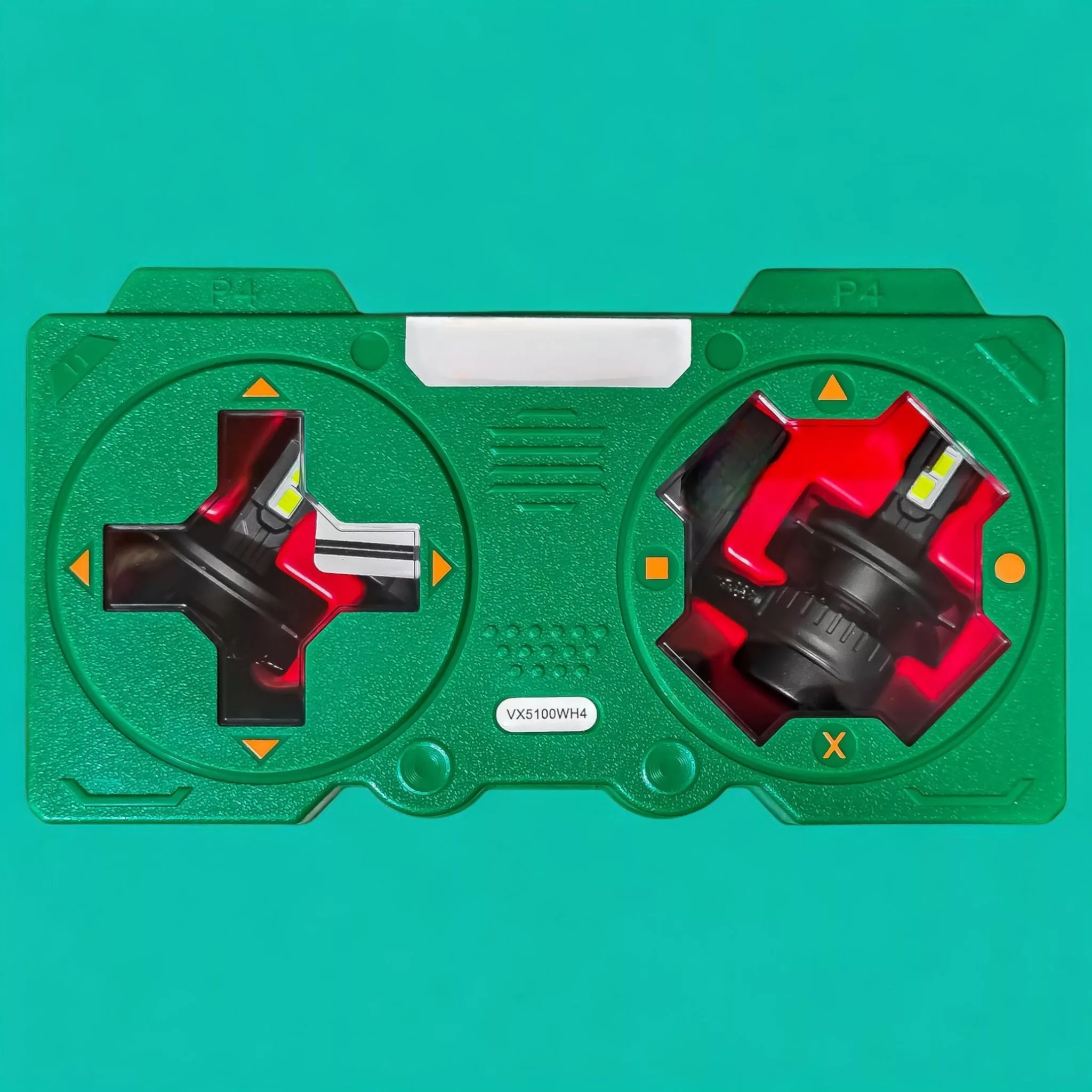 لامپ نور پایین و نور بالا چراغ جلو تک حالته بست یدک مدل یخی کد VX5 با پایه H4 مناسب برای پژو 405 بسته ۲ عددی