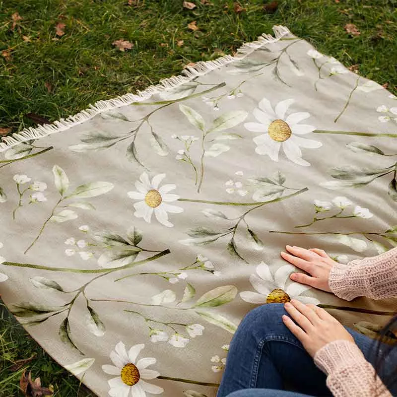 شال مبل مدل بابونه 2 کد F2SH1007 سایز 180x100 سانتی متر