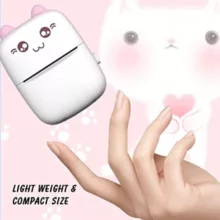 پرینتر لیبل زن ناب سل مدل پرتابل کد PIN02 به همراه سه عدد رول کاغذی