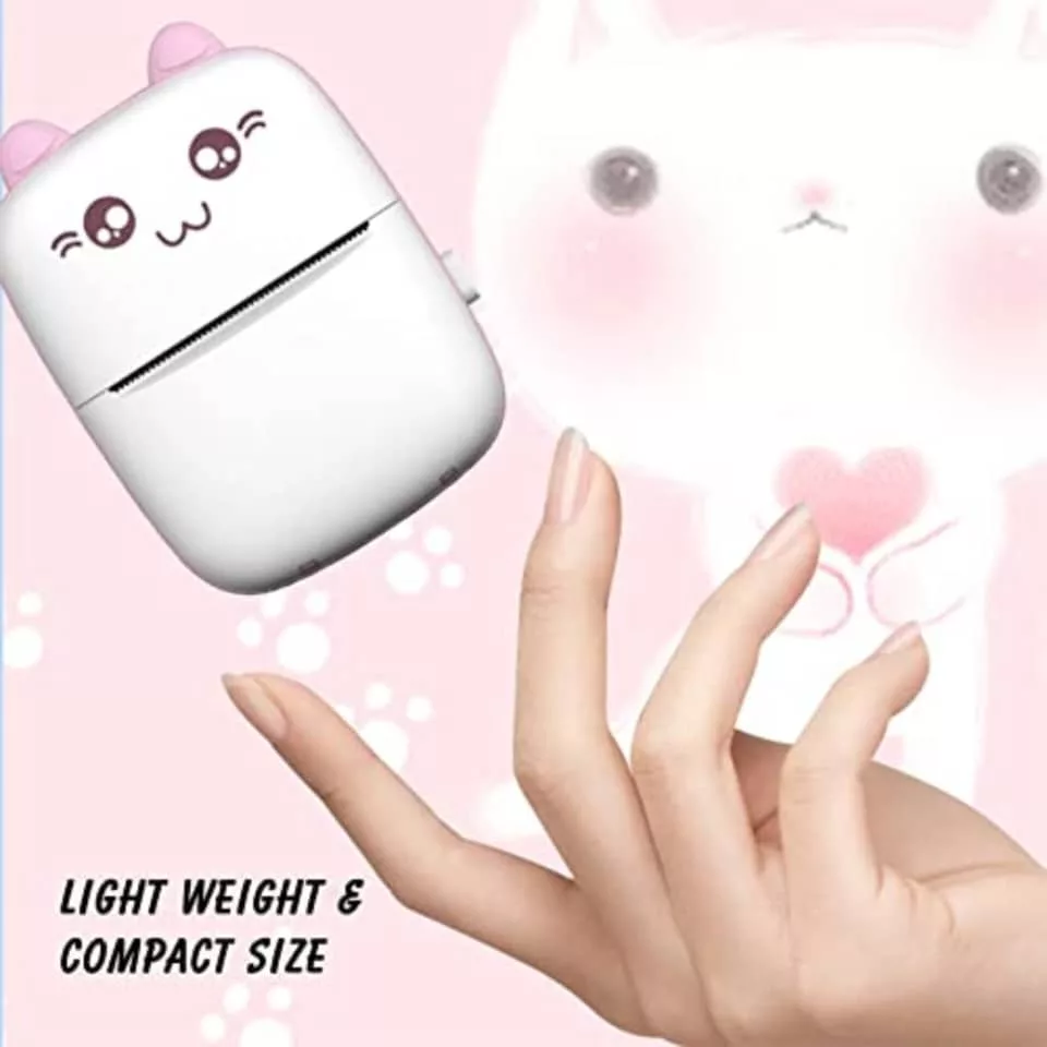 پرینتر لیبل زن ناب سل مدل پرتابل کد PIN02 به همراه سه عدد رول کاغذی