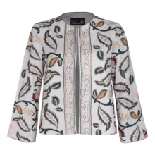 کت رسمی زنانه مدل لینن سوزندوزی گلدار